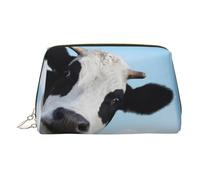 Cow Patterns Print Women Travel Cosmetic Bag Organizer Zipper Makeup Bags Pouch Toiletry,Lightweight Leather Makeup Bag