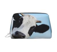 Cow Patterns Print Women Travel Cosmetic Bag Organizer Zipper Makeup Bags Pouch Toiletry,Lightweight Leather Makeup Bag