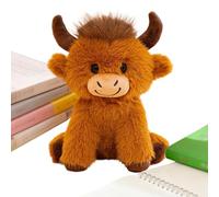 Cow Plush - Soft Huggable Sitting Cute Decoration for Napping | Cow Stuffed Animal with Spot Texture, Farm Animal Mascot, Bovine Cuddle Toy for Nursery Bedroom Playroom and Couch