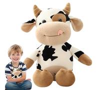 Cow Plush Toy - 11.81 Inches Dairy Cattle Soft Stuffed, Deluxe Paws Plush Cuddly | Stuffed Soft, Highland Bull Animal,soft Cuddly Farm Toy For Home Decor Gift