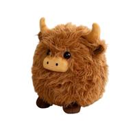 Cow Plush Toy, Soft Stuffed Animal, 20cm, Cute Fuzzy Cow, Charming Cattle With Horns, Cuddly Comfort, For Children, Teens, Friends Sofa Bed Couch Desk Car Seat Home