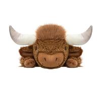 Cow Plush Toy, Weighted Stuffed Animal, 11.81 Inches Portable Pillow with 30cm Size, Soft Realistic Cattle, Soft Cushion with Rustic Style, Home Accessory for Bedroom and Office