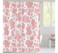 Cow Print 3D Shower Curtain 250 x 200 cm Extra Wide, Anti-Mould Washable Quick-Drying Abstract Spots Bathroom Curtain with 12 Hooks, Modern Wet Room Decor A.1277