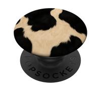Cow Print Aesthetic Cute Cowgirl Black White Highland Cattle PopSockets Adhesive PopGrip