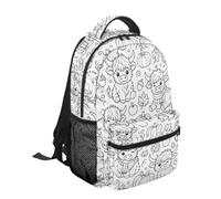 Cow Print Backpack DIY Coloring Bag Cute Doodle Bookbag Kids Craft Backpack