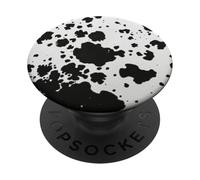 Cow Print black and white Aesthetic Pattern For Animal lover PopSockets Adhesive PopGrip