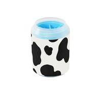 Cow Print Black White Reusable Paw Cleaning Cup Soft Silicone Brush Feet Cleaning Kit Suitable for Small, Medium, Large Breed Dogs