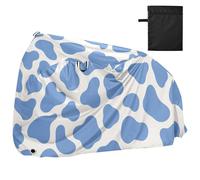 Cow Print Blue Waterproof Bike Covers with Lock Holes Uv Resistant Indoor Outdoor Storage Mountain Bike Cover Fits for Most accesorios para bicicletas
