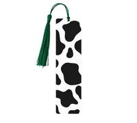 Cow Print Bookmark Spots Wooden Bookmark with Tassel Book Mark for Women Men Reading Page Markers Gifts for Book Lovers