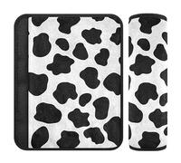 Cow Print Comfort Seat Covers Belt Covers for Kids Seat Shoulder Protector Cushion for Boys Girls 2 Pieces 6.5 * 6.5in