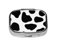 Cow Print,Meta Pill Box 2 Compartment Medicine Case,Portable Organizer