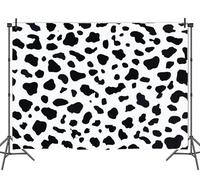 Cow Print Party Backdrop Photo Backdrops Black and White Cow Happy Birthday Farm Animal Backdrop 5x3FT Kids Birthday Party Baby Shower Adults Photography Background