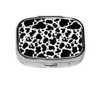 Cow Print Pattern (2),Meta Pill Box 2 Compartment Medicine Case,Portable Organizer,Rectangle Meta Portable Organizer Pill Box 1717 Compartment Medicine Case