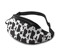 Cow Print Pattern Waist Bag with Adjustable Strap Hip Bum Bag for Man Women Outdoors Sports Running Gym Traveling