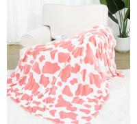 Soft Fleece Blanket Strawberry Pink Throw Blanket Cute Fuzzy Blankets for Girls Birthday Gifts 50"x60" Decorative Blanket for Bed Sofa Couch