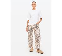 Cow Print Relaxed Barrel Leg Denim Jeans 10S