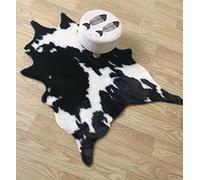 Cow Print Rug Faux Cowhide Area Carpet Animal Print Mat Cow Skin Area Rug for Living Room Bedroom Non-Slip 2.5ft x 3.4ft / 30.7in x 41.3in