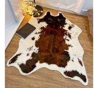 Cow Print Rug,Faux Fur Cowhide Rug,Cowhide Rug,Cowhide Rugs For Living Room,Faux Cowhide Skin Rug,Faux Animal Cow Hide Rugs Carpet,Animal Printed Area Rug,Non Slip Soft,Easy Clean