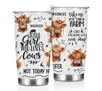 Cow Print Stuff Tumbler, Inspirational Western Decor Gifts for Women Cow Lovers Girl BFF Birthday Christmas, Funny Coffee Mug Stainless Steel Vacuum Insulated Double Wall Travel Cup with Lid,20oz