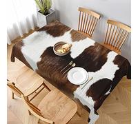 Cow Print Tablecloths Polyester Table Cloth for Kitchen Dinning Table Washable Table Cover for Parties Wedding Picnic
