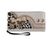 Cow Print Wallets For Women,Cow Print Wallet PU Leather Wallet With Cow Print Strap,Stylish Money Wallet Credit Card Pouch For Business, , Se référer au descriptif, Refer to description
