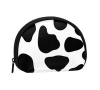 Cow Print, Women's Storage Bag Shell Makeup Bag Small Coin Purse Shell Change Pouch