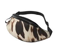 Cow Printed Fanny Pack for Men Women, Waterproof Sports Waist Bag Fashion Belt Bag Crossbody Bags Hip Bum Bag with Adjustable Strap Large Sling Bag Purse for Travel Hiking