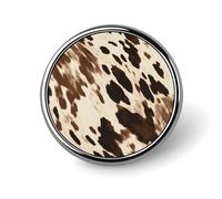 Cow Printed Round Badge Cute Brooch Hats Jackets Decor Personalized Lapel Pin Clothing Jewelry Accessories for Wedding Party Gift
