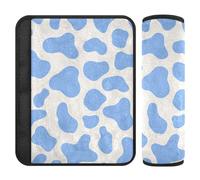 Cow Prints Blue Pastel 2 Pack Seatbelt Covers Release Stress to Your Neck and Shoulders for Van funda para cinturón de carro