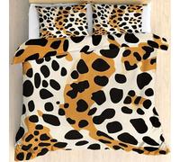 Cow Prints King Size Duvet Cover Sets Double Sided Adults Bedding Sets King Size Quilt Cover 3D Printed Soft Microfibre Duvet Covers with Zipper and 2 Pillowcases C8556