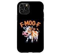 Cow Pun F MOO F Funny Dairy Farm Humor Cartoon Case for iPhone 11 Pro