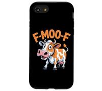 Cow Pun F MOO F Funny Dairy Farm Humor Cartoon Case for iPhone SE (2020) / 7/8