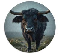 Cow Puzzle 1000Pc Jigsaw Animals Das Tier Wild Animals Beast Rotundity Jigsaws Adults Kids Puzzles Inspirational Challenge Adult Reliever Family Game Stress Difficult 1000pcs (67.5x67.5cm)