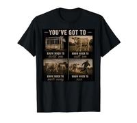 Cow Ranch Wisdom You've Got to Know When to Hold'em Value Graphic T-Shirt, Men, Black, S