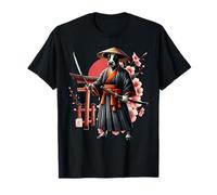 Cow Samurai Japanese Art Culture Warrior Ukiyo-e Vintage T-Shirt