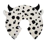Cow Shape Cat Protective Collar, Pet Recovery Collar for Surgery Wound Healing, Soft Flannel Anti Bite Neck Cone with Hook and Loop Closure for Cats After Injury or Rash (S)
