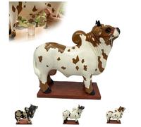 Cow Shaped Wine Dispenser & Aerator, 2L Handcrafted Resin Beverage Dispenser for Liquor, and Vodka, Unique Home Bar Decor New Upgrade (Yellow)