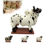 Cow Shaped Wine Dispenser & Aerator, 2L Handcrafted Resin Beverage Dispenser for Liquor, and Vodka, Unique Home Bar Decor New Upgrade (White)