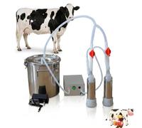 Cow Sheep Goat Milker,Cow Milking Machine for Home,Automatic Pulsation Vacuum Milker,Effectively Protect The Udders of Cattle and Sheep,Battery Powered for Home Farm（For cattle-5L）