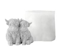 Cow Silicone Mold - 3D Cow Mold, Animal Molds with Durable Flexible Material, Durable Non Stick Material, Great for Making Fun Decorations, Display for Holidays Birthdays Offices Homes Rooms Desks
