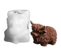Cow Silicone Mold,Cute Silicone Molds - Highland Cow Design Mould Food Grade for Baking Crafts Ice Cake Candle Wax Gummy Soap Chocolate Jelly Snack Making