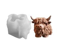 Cow Silicone Mould, Highland Cattle Mould, Reusable, Durable, 3D Candle Mould for Sweets, Cakes, Snack