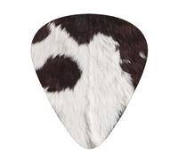 Cow Skin Abstract Africa Animal Black,12 Pcs Guitar Pick,3 Different Thickness Plectrums for Acoustic Guitar Bass Ukulele (0.46mm 0.96mm 0.71mm)