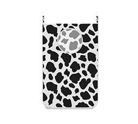 Cow Skin Animal Texture Seamless Black Dots Spots Stains on White Hanging Laundry Hamper Bag, Dirty Clothes Bag over the Door, Wall Cloth Basket with Hooks Storage Closet for Bathroom Bedroom