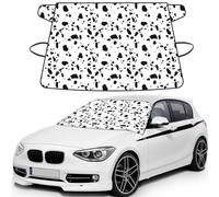 Cow Skin Dalmatians Dog Spots Animal Animals Dalmatian, Car Windshield Cover, Protective Windscreen Cover - Snow Ice Sun UV Dust Water Resistant - Fit for Most Cars