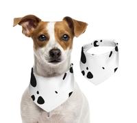 Cow Skin Dalmatians Dog Spots Animal Animals Dalmatian,Dog Bandanas Cotton Pet Scarf Adjustable Bibs for Pet,M