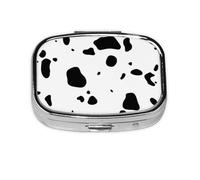 Cow Skin Dalmatians Dog Spots Animal Animals Dalmatian,Meta Pill Box 2 Compartment Medicine Case,Portable Organizer