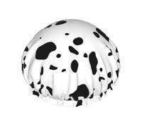 Cow Skin Dalmatians Dog Spots Animal Animals Dalmatian,Shower Cap Nightcap Double Layer Waterproof Elastic Bath Cap Reusable Hair Cap