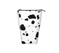 Cow Skin Dalmatians Dog Spots Animal Animals Dalmatian,Standing Pencil Holder Stationery Bag Pencil Pouch Organizer Telescopic Pencil Case