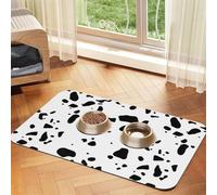 Cow Skin Dalmatians Dog Spots Animal Animals Dalmatian,Waterproof Pet Feeding Mat,Cat Dog Placemats for Food and Water, PU Leather Food Mats,40x60cm